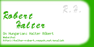 robert halter business card